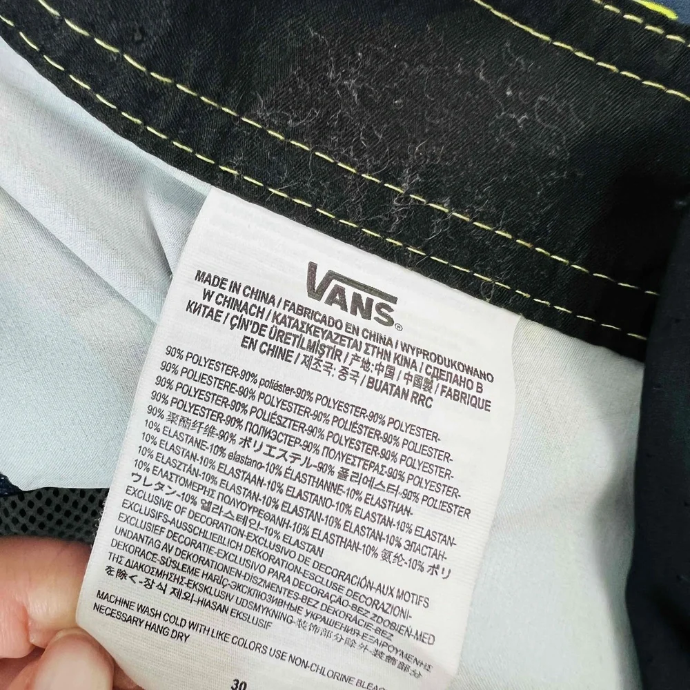 Vans Size 30 Boardshorts Multi-Color Drawstring‎ Waist Floral Color Block